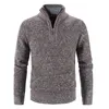 Herensweaters Pull Chaud a Col Roule avec Fermeture eclair pour Homme Pulls en Laine Slim de Qualite pour S-XXL d'Hiver 231205