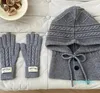 Beanie/Skull Caps Winter Knitted Hat Gloves Set Warm Thicken Balaclava Imitation Cashmere Scarf Set Wool Korea Shawl Split Finger Pullover Hat