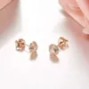 Luxury Fashion Designer Jewelry partyJXJs Sterling Silver Card Home Single Diamond Studs Feminine Style Versatile Small and Exquisite Ear