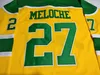 Хоккейная майка CALIFORNIA GOLDEN SEALS № 27 GILLES MELOCHE K1 по индивидуальному заказу, желтые сшитые любое имя, номер S-5Xl s