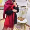 Stylish Women Cashmere Scarf Classic Full Letter Designer Scarf Soft Smooth Wims With Tag Autumn Winter Long Shawl Quality Gift 3Colors 180*70cm