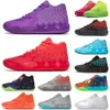 Haute qualité Lamelos Fashion Ball Mb01 Chaussures de basket-ball pour hommes Grande taille 12 Pas d'ici Red Blast Be You Galaxy Ufo Baskets Sports et Purple Cat Top