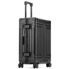 Suitcases 100% Aluminum-magnesium Boarding Rolling Luggage Business Cabin Case Spinner Travel Trolley Suitcase With Wheels264I