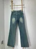 Kvinnors jeansdesigner 2023 Autumn/Winter New Flare Pants High midja Slim Fit Long Micro Flare Wide Leg Jeans For Women SCVF