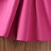 Robes de fille Robe de fille 4-7 ans petite fille Rose rouge robe trench à manches longues mode fille coréenne loisirs vacances grèce 2312306