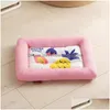 Canis Pens Fast Dog Mat Cooling Summer Pad Pet Bed Ice Slee Ninho para Cães Gatos Canil Vip 231123 Drop Delivery Home Garden Suppli Dhuw0