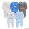 مجموعات الملابس kavkas roupa de bebes infantil menina fl sleeved baby baby boy rompers rompers اطفان ملابس الفتيات lj201223 تسليم dhgco