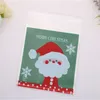 Confezione regalo Design 100 pz/lotto 10x13 cm Borse Babbo Natale Imballaggio autoadesivo Natale per caramelle