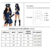 Sexig Police Woman Officer Uniform Costume Halloween Clubwear Zipper Erotic Outfit Cosplay Carnival Fancy Party Dress Y0903233K