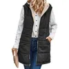 Damesvesten Dames omkeerbare tanktop Mouwloos fleecejack Vest met capuchon en voering voor de herfst