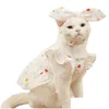 Vêtements pour chiens Chiens Robe Pet Belle-Looking Fine Workmanship Tissu Charme Fleur Imprimé Bouton Design Vêtements Pour Livraison Quotidienne Dhlxk