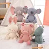 Poupées en peluche 20 cm mignon animal dinosaure cochon lapin koala éléphant jouet en peluche tricot super doux dessin animé rempli enfants bébé cadeau goutte Dhv5T