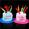 Party Hats Birthday Cake Hat Birthday Candle Hat Adult Happy Birthday Party Decor Kids Hat Birth Gift Decor 231206