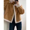 Women's Fur Faux Fur Manteau en fourrure a col rabattu pour femme veste chaude vetements bidirectionnels optique hiver nouveau 231205