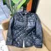 Designer Jacket Men Long Sleeve Pu Leather Jackets Cotton-padded Winter Mens Coat