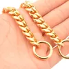 Collare a catena per cani Collare per cani a maglia cubana in oro da 10 mm Collare a catena in metallo Silp per carichi pesanti a prova di masticazione (10 ") 5 colori all'ingrosso B210