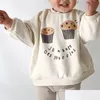 パーカースウェットシャツフーディーズスウェットシャツbobotcnunu秋の子供服女の子かわいいケーキパターンフーディーボーイズスウェットシャツファッションチャイルドdhxqm