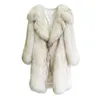 Women's Fur Faux Fur Manteau long en fourrure imitation fourrure de raton laveur pour femme coupe-vent de loisirs chaud grande taille torche d'hiver nouveau 231205