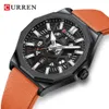 Relógio de designer relógios CURREN/CARREN 8437 Relógio Masculino Calendário Relógio Masculino Fita Relógio de Quartzo Moda Casual Relógio