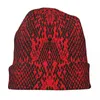 Bérets motif peau de serpent Retor Skullies bonnets chapeaux Hip Hop hommes femmes casquette de rue chaud tête Wrap Bonnet tricot