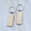 Keychains Lanyards 10/5pcs Metal Wooden Keychain Waist Hanging Businesss Solid Wood Keyring Small Pendant Personality Trendy Portable Gift 231205