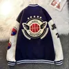 Herenjassen Amerikaanse letters Hoge kwaliteit Handdoek geborduurd jasje Heren Straat Hip Hop Retro Honkbaluniform Paar Casual losse jas 231206