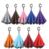 Creative Inverted Umbrella Sun Rain Long-Handled Umbrellas Reverse Windproof Double Layer Chuva C-Hook Hands CCJ2060