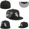 Honkbal White Sox maathoeden voor heren LA Snapback-hoeden World Series wit Hip Hop SOX Sportpetten Chapeau Grey Stitch Heart "Serie" "Love Hustle Flowers voor dames a4