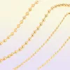 Gold silvery black 15mm 24mm 70cm bead chain Necklaces Bead ball stainless bead chain Belt buckle Necklaces2919399
