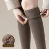 Chaussettes décontractées en peluche pour femmes, épaisses, longues, chaudes, en laine, cachemire, bas de neige, Harajuku, rétro, sans couture, pour dormir