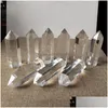 Outras artes e artesanato Grande Natural Clear Crystal Quartz Tower Point Obelisk Wand Cura 8.5cm 16cm Drop Delivery Home Garden Arts, C Dhyux