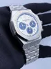 Mens Luksus Watch Audemar Pigue Mechaniczne zegarki Swiss Madeepic Royal Oak 26315st Srebrny i Blue Dial Men Watch Watch Paper