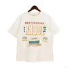 23SS Classic Letter Print Rhude T-Shirt Männer Frauen Eu-Größe 100% Baumwolle Top T-Shirts High Street Sommer Hippie Kleidung FW9D