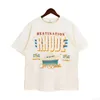 23ss Classic Letter Print Rhude t Shirt Men Women Eu Size 100% Cotton Top Tees High Street Summer Hippie Clothes FW9D