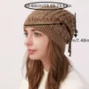 Ethnic Clothing Winter Warm Knitted Hat For Women Muslim Turban Pullover Cap Solid Colors Balaclava Unisex Hip-hop Scarf 2023