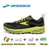 Brooks Cascadia 16 Mens Running Shoes Hyperion Tempo Triple Black White Gray Gray Yellow Orange Mesh Trainers Men في الهواء الطلق.