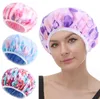 Women Shower Cap Waterproof Luxury Haircare Caps for Women Reusable Bath Hair Cap Fashion Dry Hair Hat with Elastic