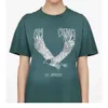 Dames T-shirt 24ss BING Eagle Designer Dames T-shirts AB Klassiek Vintage Print Geverfd Roergebakken Groen T-shirt met korte mouwen Katoenen T-shirts Tops