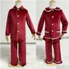 Pyjamas Boutique Mode Veet Tissu Enfant Sommeil Costume De Noël Bébé Pyjamas Ensemble Dentelle Filles Vêtements De Nuit 210913 Drop Livraison Enfants Mate Dhl5D