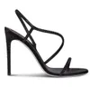 أنيقة Renecaovilla Ellabrita Women Sandals Shoes Crystal Strappy Sandalias حفل زفاف سيدة هريرة الكعب كبير الحجم 43