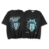 Hellstar tees t-shirts män tryckt designer eur amerikansk storlek skjorta gata fit shorts hylsa kläder 2024SS