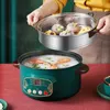 Soppa lagerkrukor Electric Rice Cooker Portable Pan Non-Stick Cookware for Kitchen and Home Appliance Multifunktionell multicooker Lazy Pot Noodle 231205