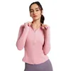 Active Shirts Yoga Sports Jacket Cycling Long Sleeved Outer Wear Quick Drying Tight Clothing Slim Thin Fitness Running Tops