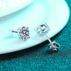 Fashion Designer Jewelry S925 Sterling Silver 4-prong Basket Diamond Earrings Women Luxury Moissanite Stud