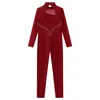 Stage Wear Kids Girls Gymnastics Yoga Ballet Dance Leotard Solid Color Long Sleeve Backless Crystal Bodysuit Jumpsuit For Figure Skating