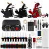 Tattoo Guns Kits Phoenixy Tattoo Machine Gun Kit Power Supply 20 Color Inks Permanent Pigment Needles Complete Tattoo Body Art Tools Starter Set 231207