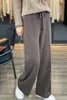 Women's Pants 2023 Autumn And Winter High-waisted Wool Mopping Casual Wide-leg Hang Out Knitted Woolen