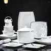 Set di stoviglie Ciotola in ceramica Stoviglie Posate per cena all'aperto Cucchiaio da zuppa Piatti Bicchieri Bacchette Vajillas Set da cucina completo