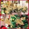 装飾的な花1/10pcs人工キラキラベリーステム装飾偽の花の棒クリスマスツリー装飾