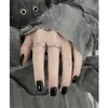 Pierścień Solitaire S'steel 925 Srebrny fioletowy cyrkon otwarty pierścień Pierścienia rozmiarowe dla kobiety Nowe w Ringen Obiecing 2023 Trend Designer Jewelry YQ231207